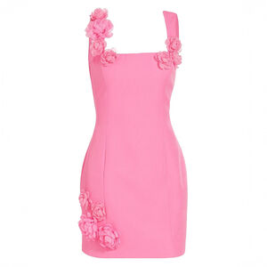 NWT Elliatt Trompe 3D Flower Detail Mini Dress Pink $200 - Size M